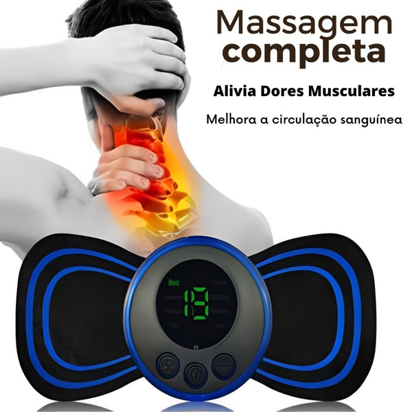 Mini Massageador Portátil Elétrico - Massagem Relaxante Cervical - Alivia Dores Corpo Pescoço, lombar